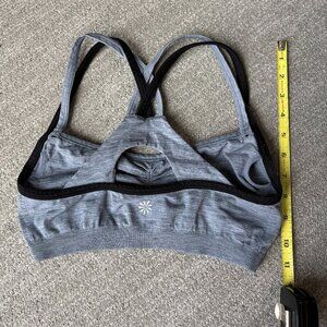 Athleta Gray Strappy Back Sports Bra Women’s Medium Medium Support
